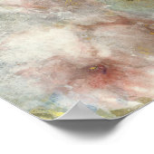 Vintage Viktorianische Rose mit Goldakzenten Poster (Ecke)