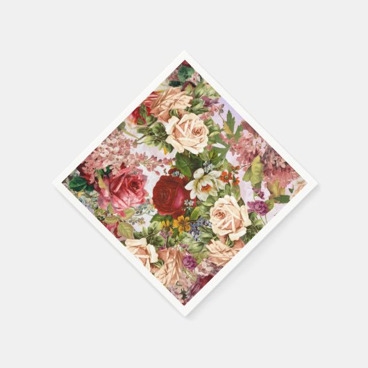 Vintage Viktorianische Rose Serviette (Ecke)