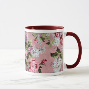Vintage Viktorianische Rose und Lilacs-Tasse Tasse