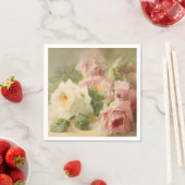 Vintage Viktorianische Rose Wasserfarbe Serviette (Beispiel)