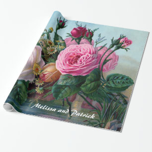 Vintage viktorianische Rosen benutzerdefiniertes G Geschenkpapier