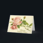 Vintage viktorianische Rosen-Geburtstags-Karte Karte<br><div class="desc">Vintage viktorianische Rosen-Geburtstags-Gruß-Karte</div>