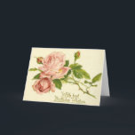 Vintage viktorianische Rosen-Geburtstags-Karte Karte<br><div class="desc">Vintage viktorianische Rosen-Geburtstags-Gruß-Karte</div>