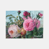 Vintage viktorianische Rosen-Gewohnheits-Decke Fleecedecke (Vorderseite (Horizontal))