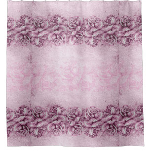 Vintage viktorianische Rosen Lavendel Mauve Badewa Duschvorhang