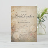 Vintage Viktorianische Roses Bridal Luncheon Einladung (Stehend Vorderseite)