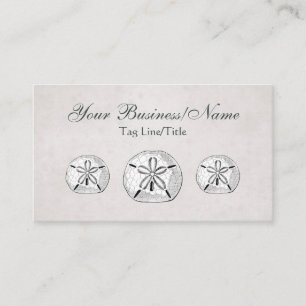 Vintage Viktorianische SandDollars mit Aqua Beach Visitenkarte