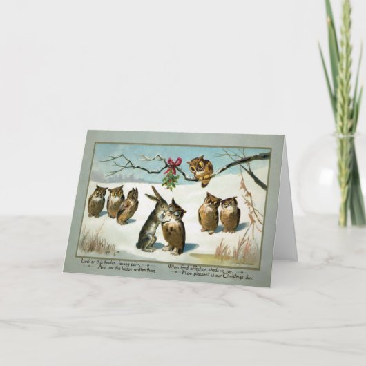 Vintage Viktorianische Schafe Feiertagskarte (Vorderseite)