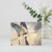 Vintage Viktorianische Schmetterlingsfliege von Ro Postkarte (Stehend Vorderseite)