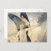 Vintage Viktorianische Schmetterlingsfliege von Ro Postkarte (Vorne/Hinten)