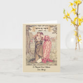 Vintage Viktorianische Schwester Birthday Sentimen Karte (Gelbe Blume)