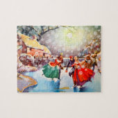 Vintage Viktorianische Skater Puzzle (Horizontal)