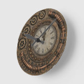Vintage Viktorianische Steampunk-Bronze Runde Wanduhr (Winkel)