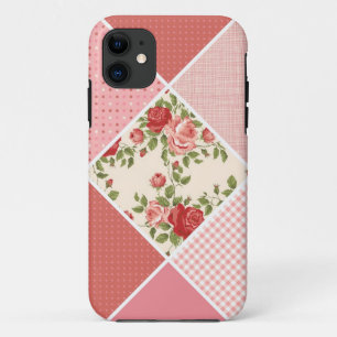 Vintage, viktorianische Steppdecke, Rosa, Rose, Case-Mate iPhone Hülle