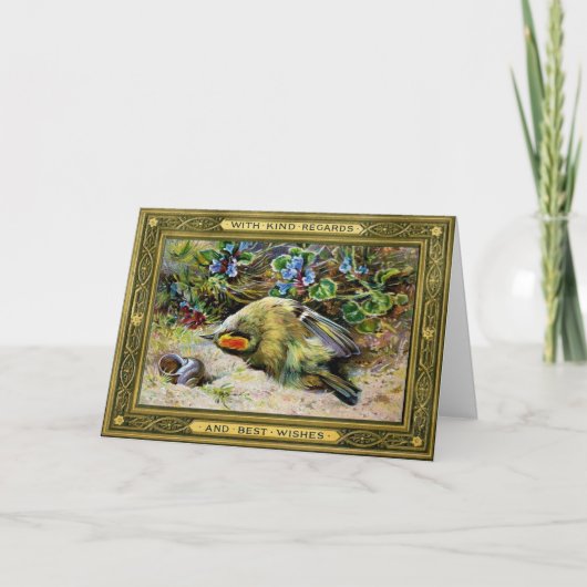 Vintage Viktorianische Sterbliche Weihnachtskarte Feiertagskarte (Vorderseite)