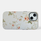 Vintage viktorianische Tapete mit Blumenmuster iPhone 15 Hülle (Rückseite (Horizontal))