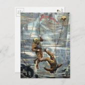 Vintage Viktorianische Taucher Postkarte (Vorne/Hinten)