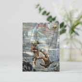 Vintage Viktorianische Taucher Postkarte (Stehend Vorderseite)