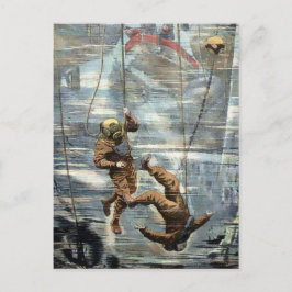 Vintage Viktorianische Taucher Postkarte