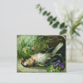 Vintage Viktorianische Tote Bird Weihnachten Postkarte (Stehend Vorderseite)