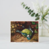 Vintage Viktorianische Tote Bird Weihnachtskarte Postkarte (Stehend Vorderseite)