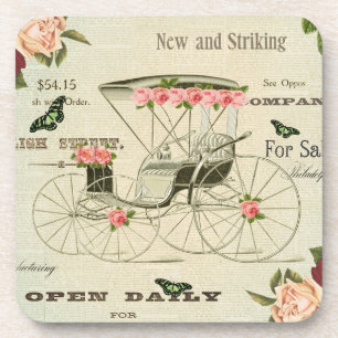 Vintage viktorianische Untersetzer mit Blume