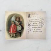 Vintage Viktorianische Urlaubskarte Feiertagskarte (Innenseite)