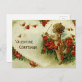 Vintage Viktorianische Valentinskirub Feiertagspostkarte (Vorne/Hinten)