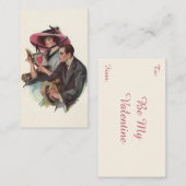 Vintage Viktorianische Valentinstag Liebe und Roma Mitteilungskarte (Vorne/Hinten)