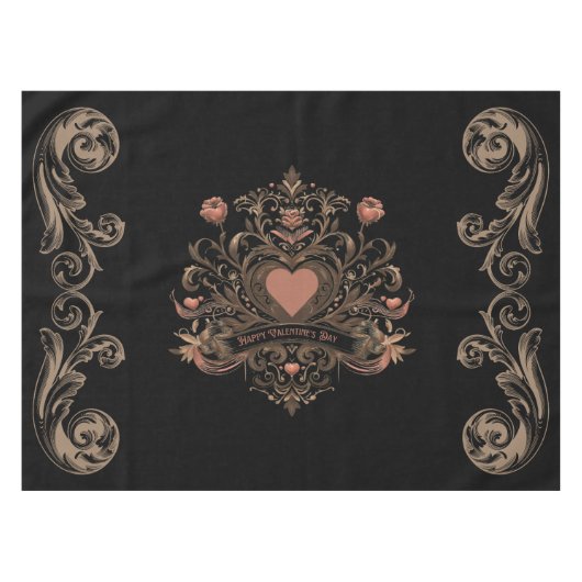 Vintage, Viktorianische Valentinstag Tablette Tischdecke (Vorderseite (Horizontal))