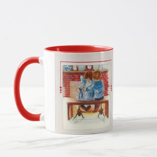 Vintage Viktorianische Valentinstage Tasse (Links)