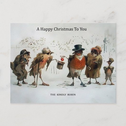 Vintage Viktorianische Vögel Postkarte (Vorderseite)