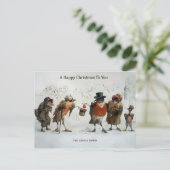 Vintage Viktorianische Vögel Postkarte (Stehend Vorderseite)