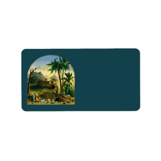 Vintage Viktorianische Volkskunst, Noah's Ark von Adressaufkleber (Vorne)