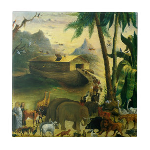 Vintage Viktorianische Volkskunst, Noah's Ark von  Fliese