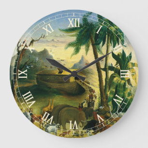 Vintage Viktorianische Volkskunst, Noah's Ark von  Große Wanduhr