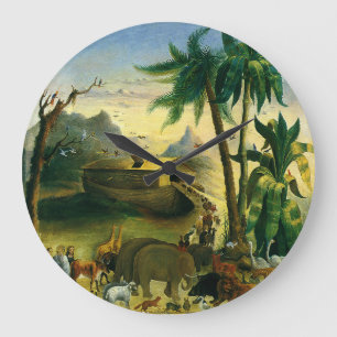 Vintage Viktorianische Volkskunst, Noah's Ark von Große Wanduhr