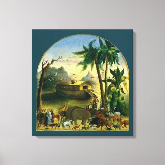 Vintage Viktorianische Volkskunst, Noah's Ark von  Leinwanddruck (Vorderseite)