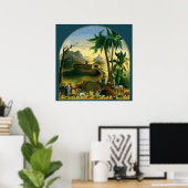 Vintage Viktorianische Volkskunst, Noah's Ark von Poster (Heimbüro)