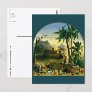 Vintage Viktorianische Volkskunst, Noah's Ark von  Postkarte