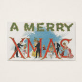 Vintage Viktorianische Weihnachten, ein frohes Wei (Vorderseite)