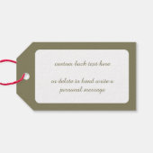 Vintage Viktorianische Weihnachten, ein frohes Wei Geschenkanhänger (Rückseite Horizontal)