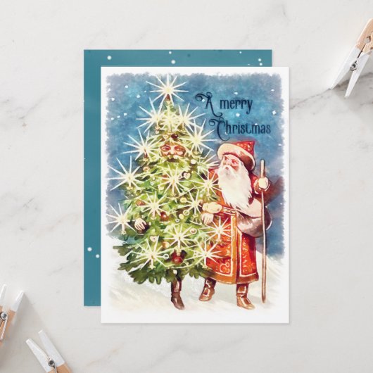 Vintage Viktorianische Weihnachten Karte (Vorderseite/Rückseite Beispiel)