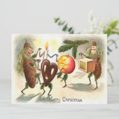 Vintage Viktorianische Weihnachten Karte (Stehend Vorderseite)