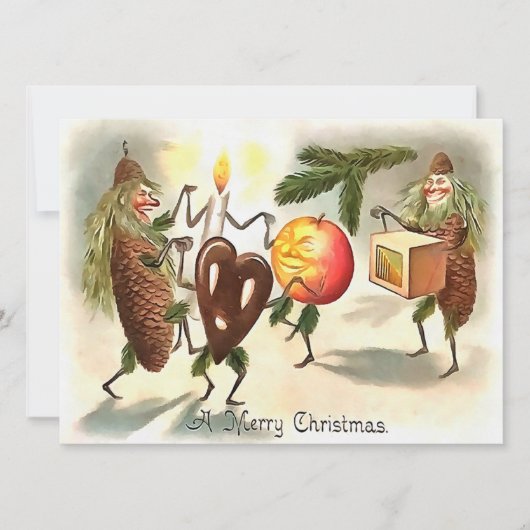 Vintage Viktorianische Weihnachten Karte (Vorderseite)