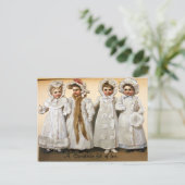 Vintage Viktorianische Weihnachten Postkarte (Stehend Vorderseite)