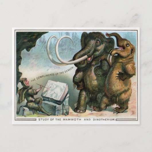 Vintage Viktorianische Weihnachten Postkarte (Vorderseite)