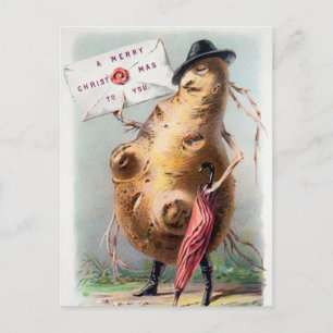 Vintage Viktorianische Weihnachten Postkarte