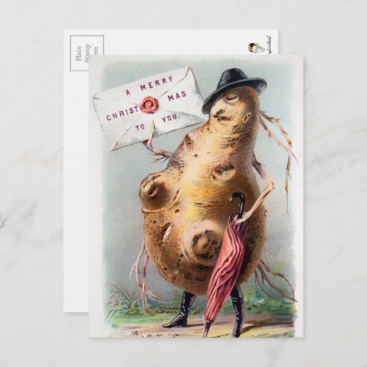 Vintage Viktorianische Weihnachten Postkarte (Vorne/Hinten)