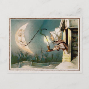 Vintage Viktorianische Weihnachten Postkarte